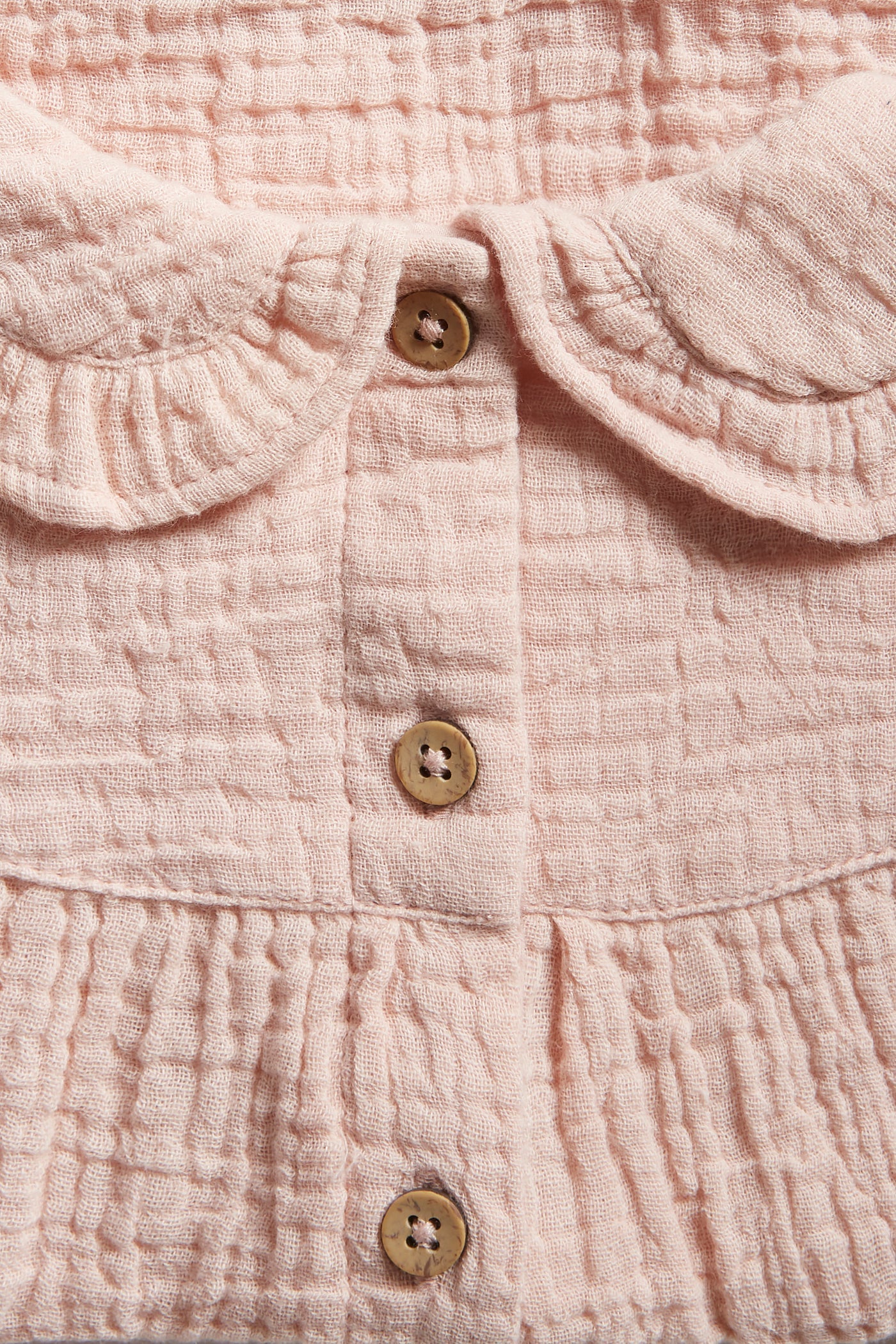 Kids pink crepe blouse with collar