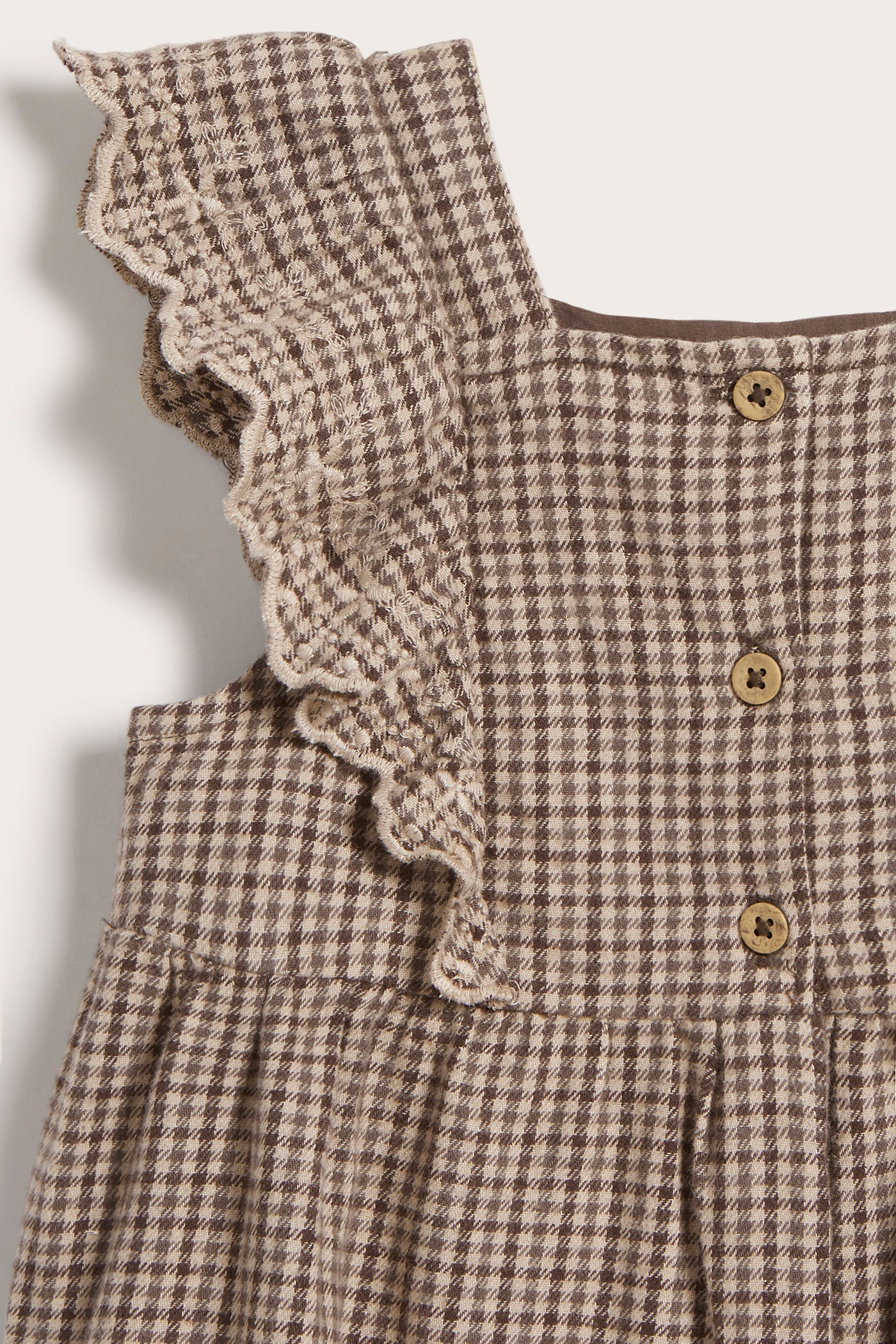 Baby brown checked dress