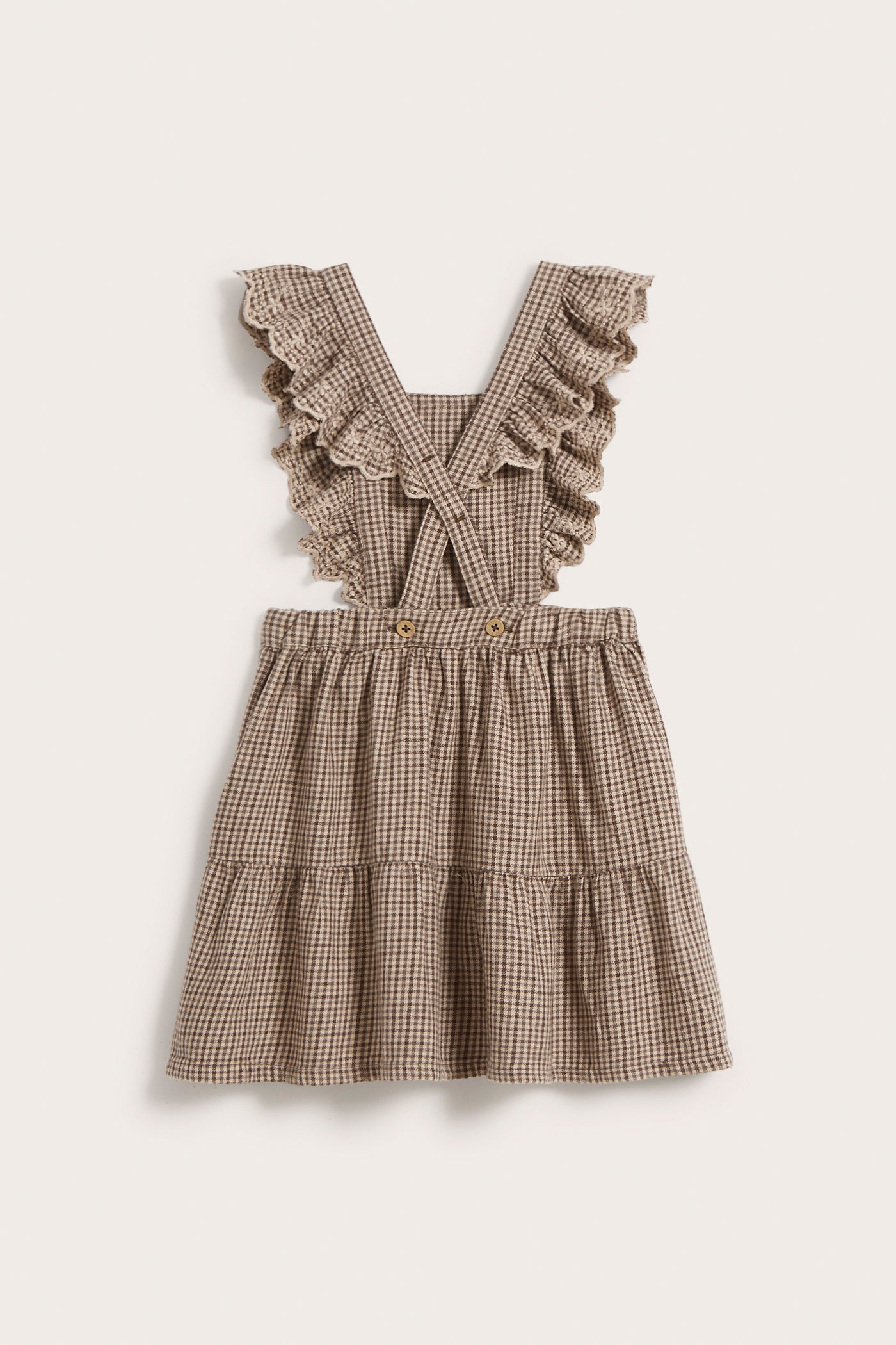 Kids brown checked dress