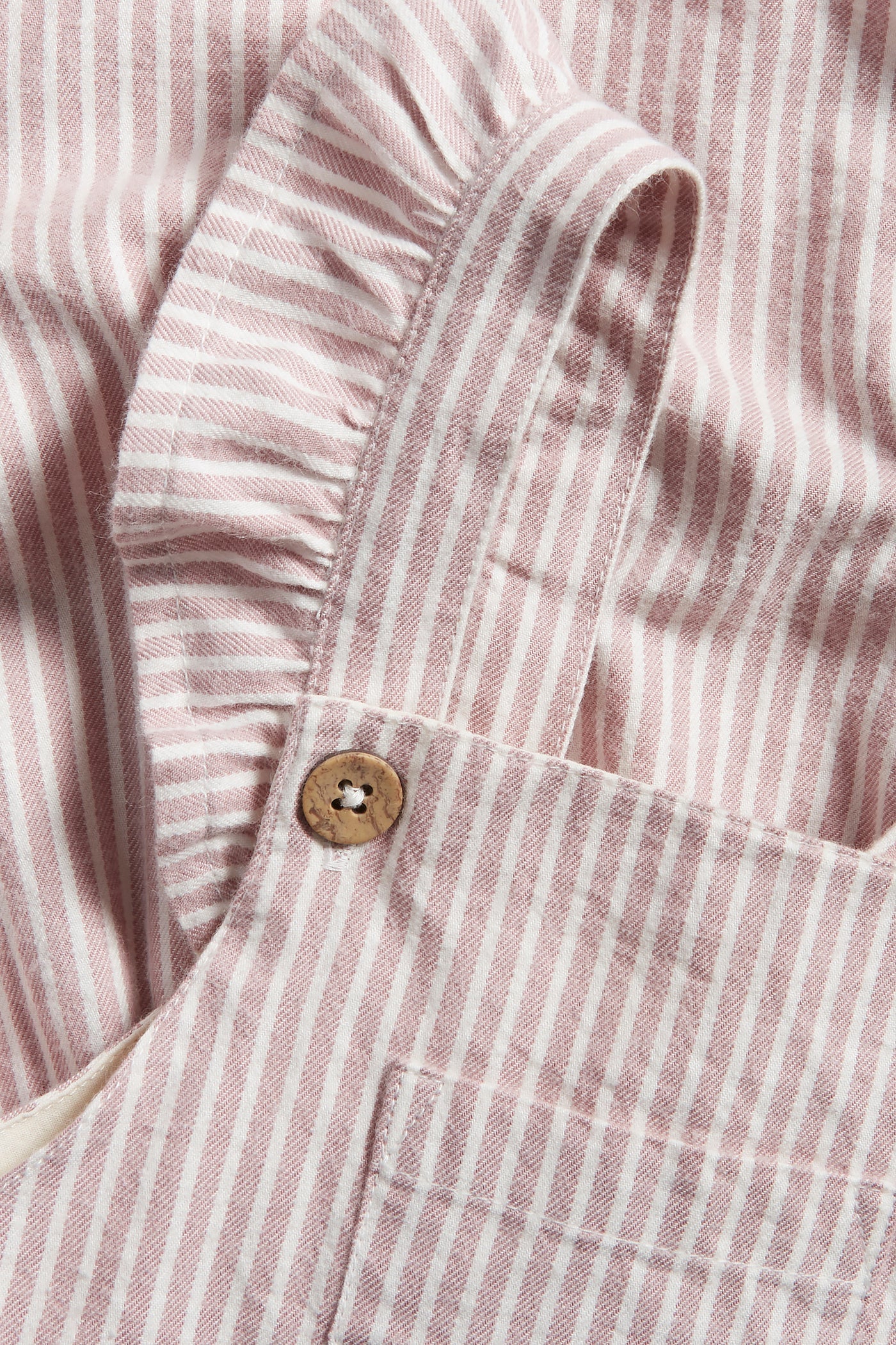 Baby pink striped pinafore dress