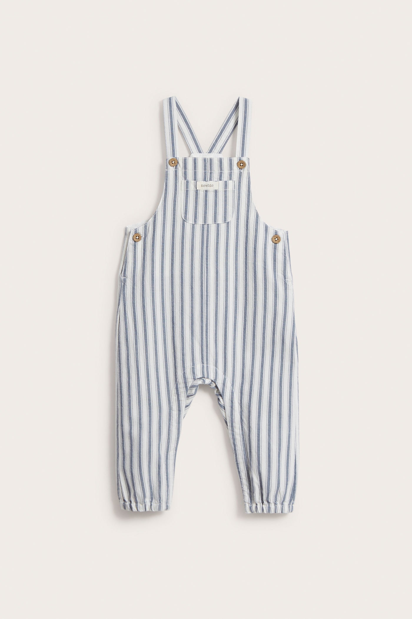 Baby blue striped overalls