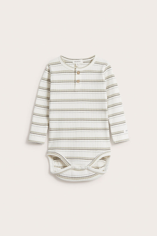 Baby green striped ribbed body