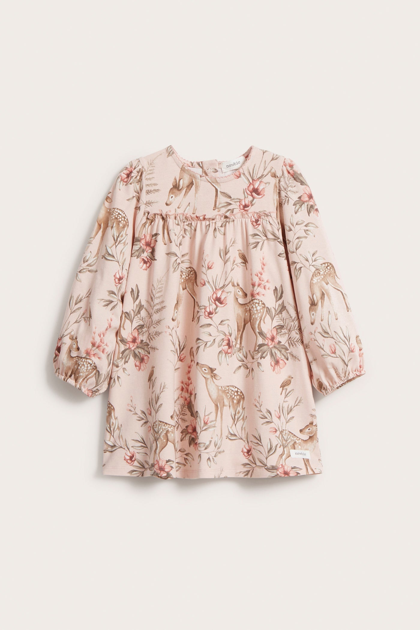 Kids pink floral jersey dress