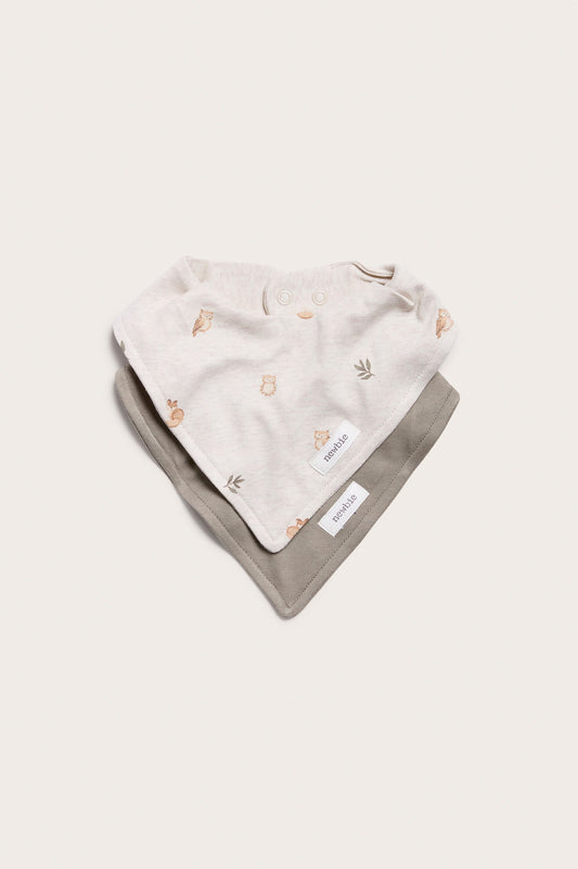 Baby multi woodland bibs 2-pack