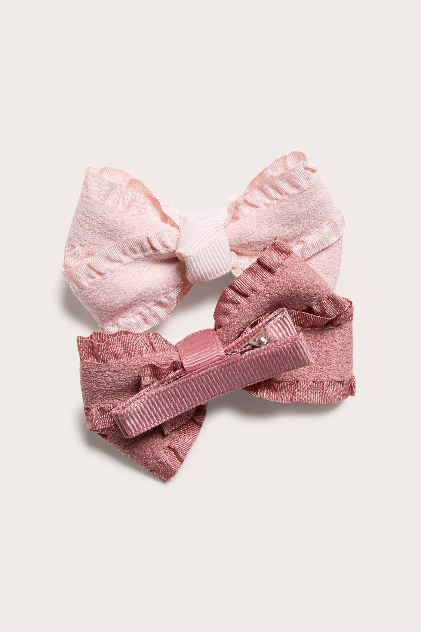 Kids pink clip bows 2pk