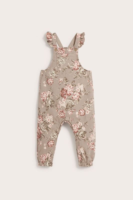 Baby brown floral coverall