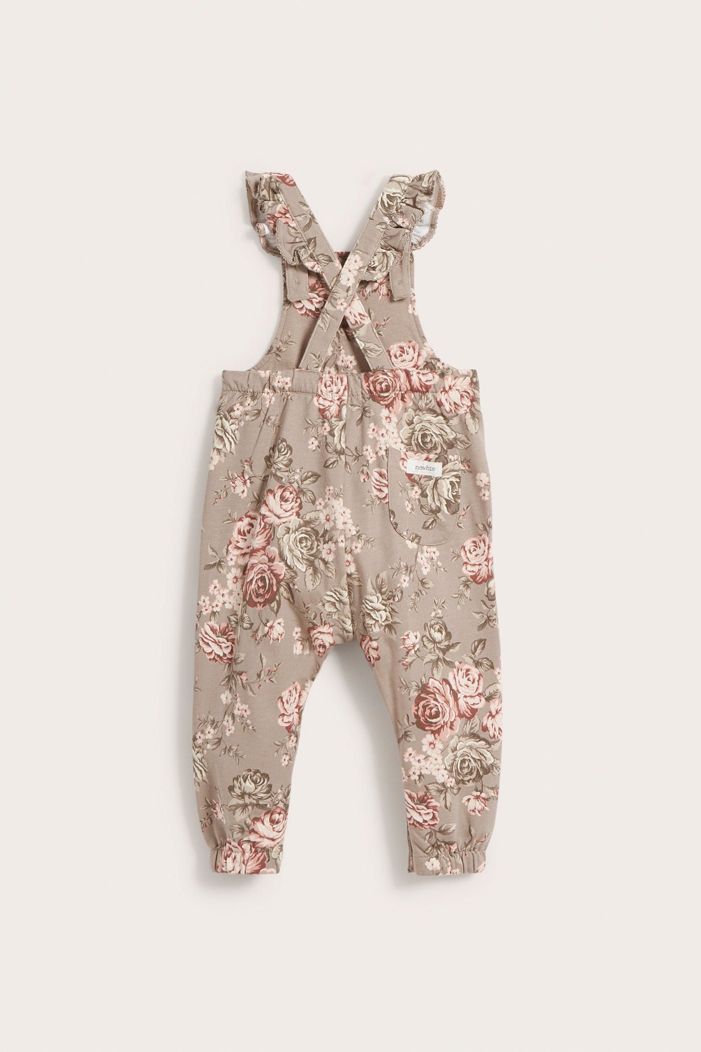 Baby brown floral coverall