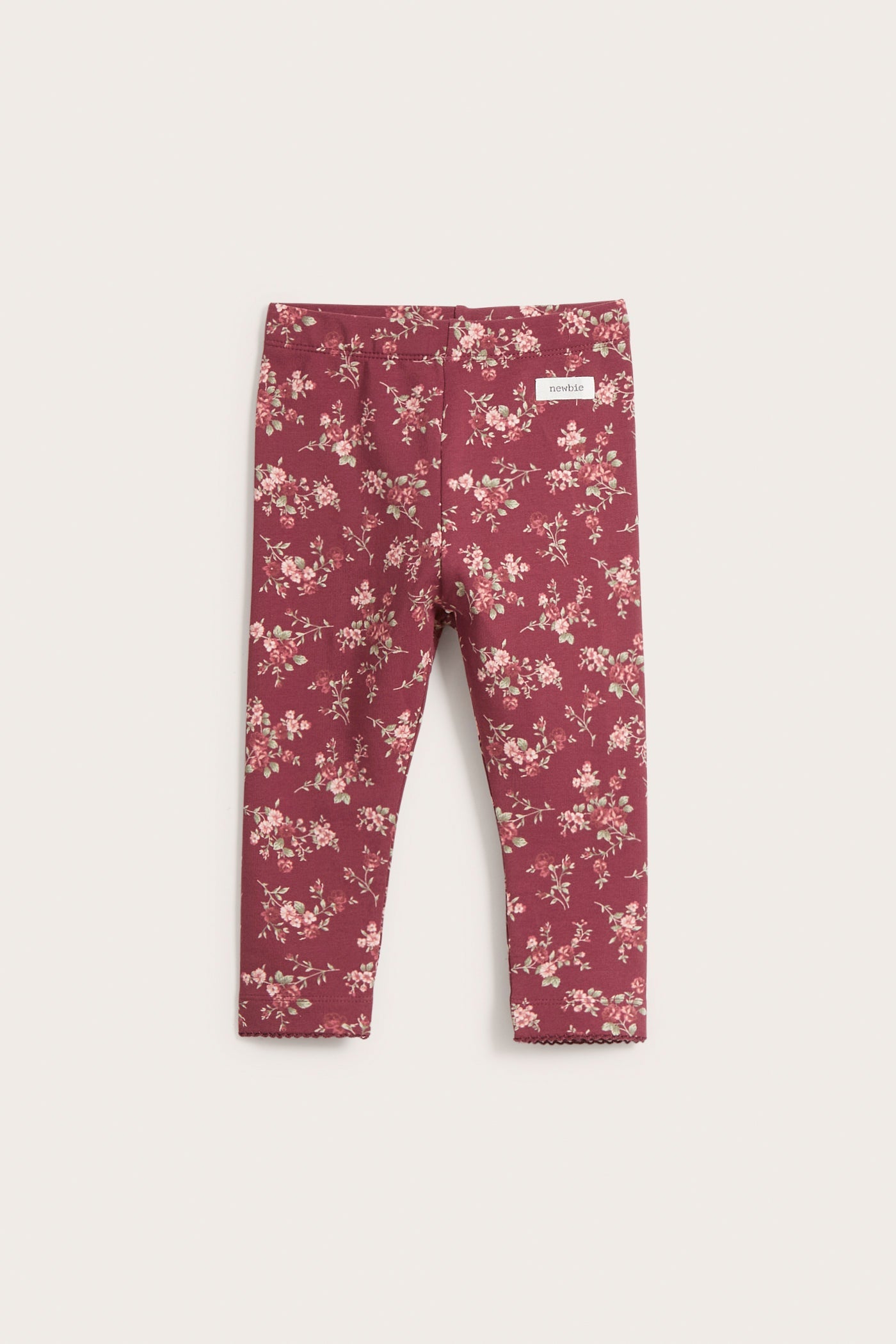 Baby red floral leggings