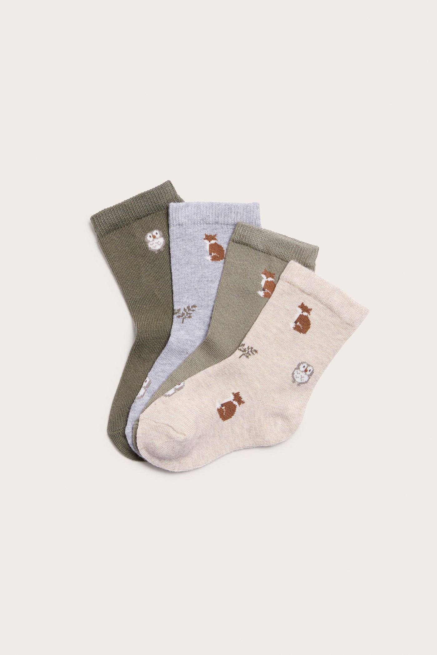 Kids multi animal patterned socks 4pk