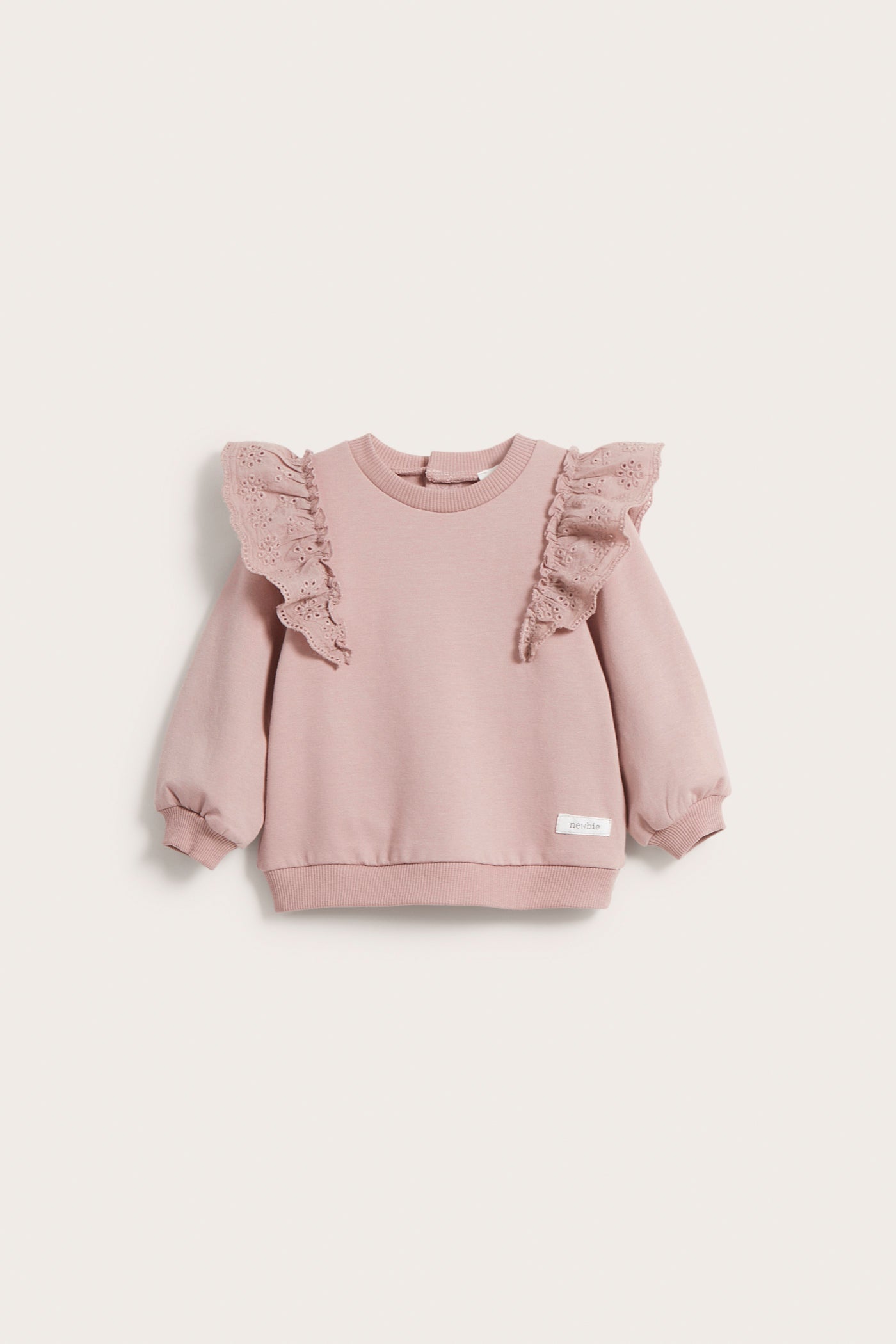 Baby pink broderie anglais sweatshirt