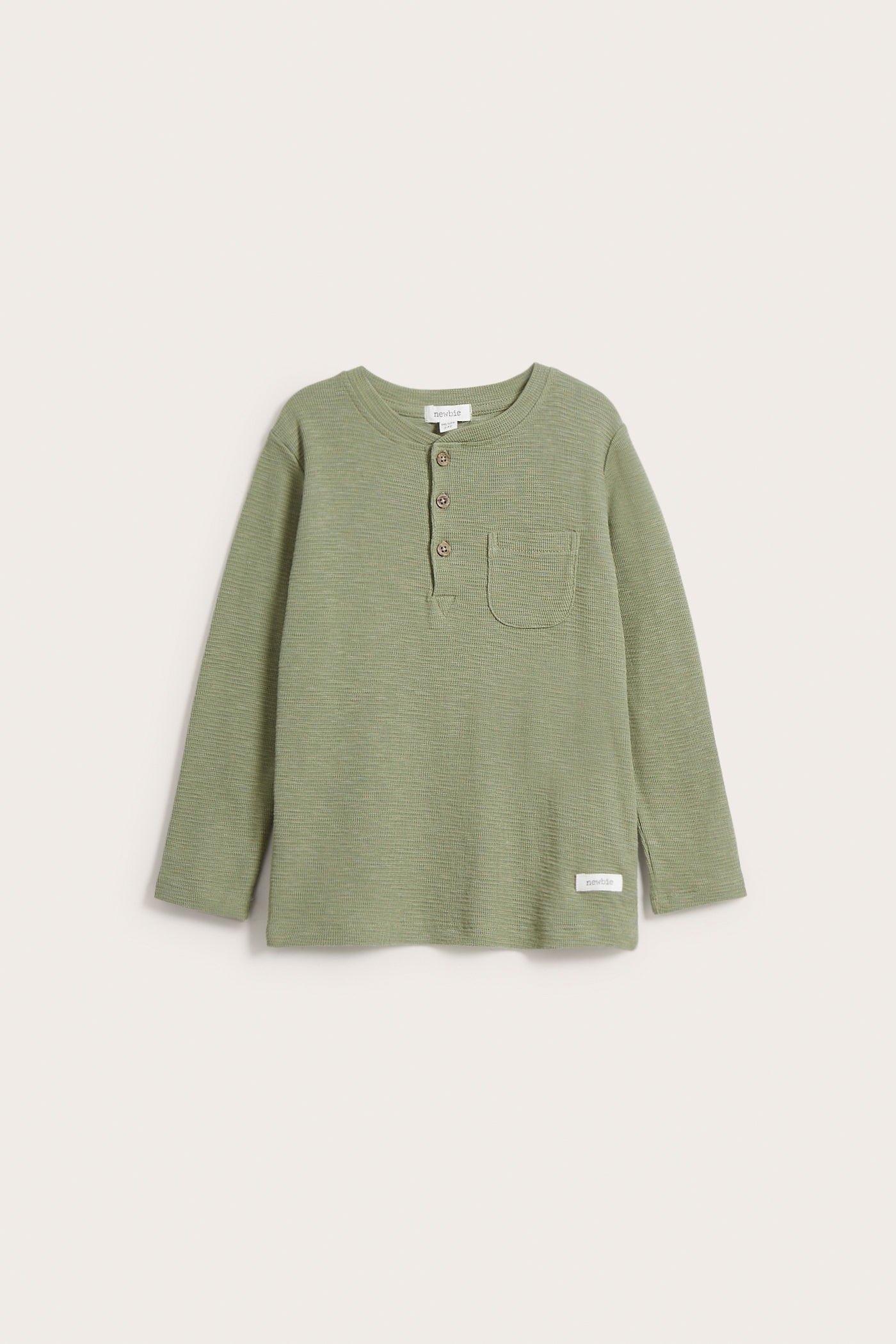 Kids green waffle knit top