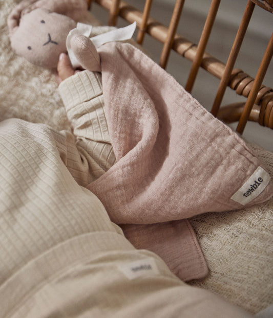 Baby pink bunny blanket