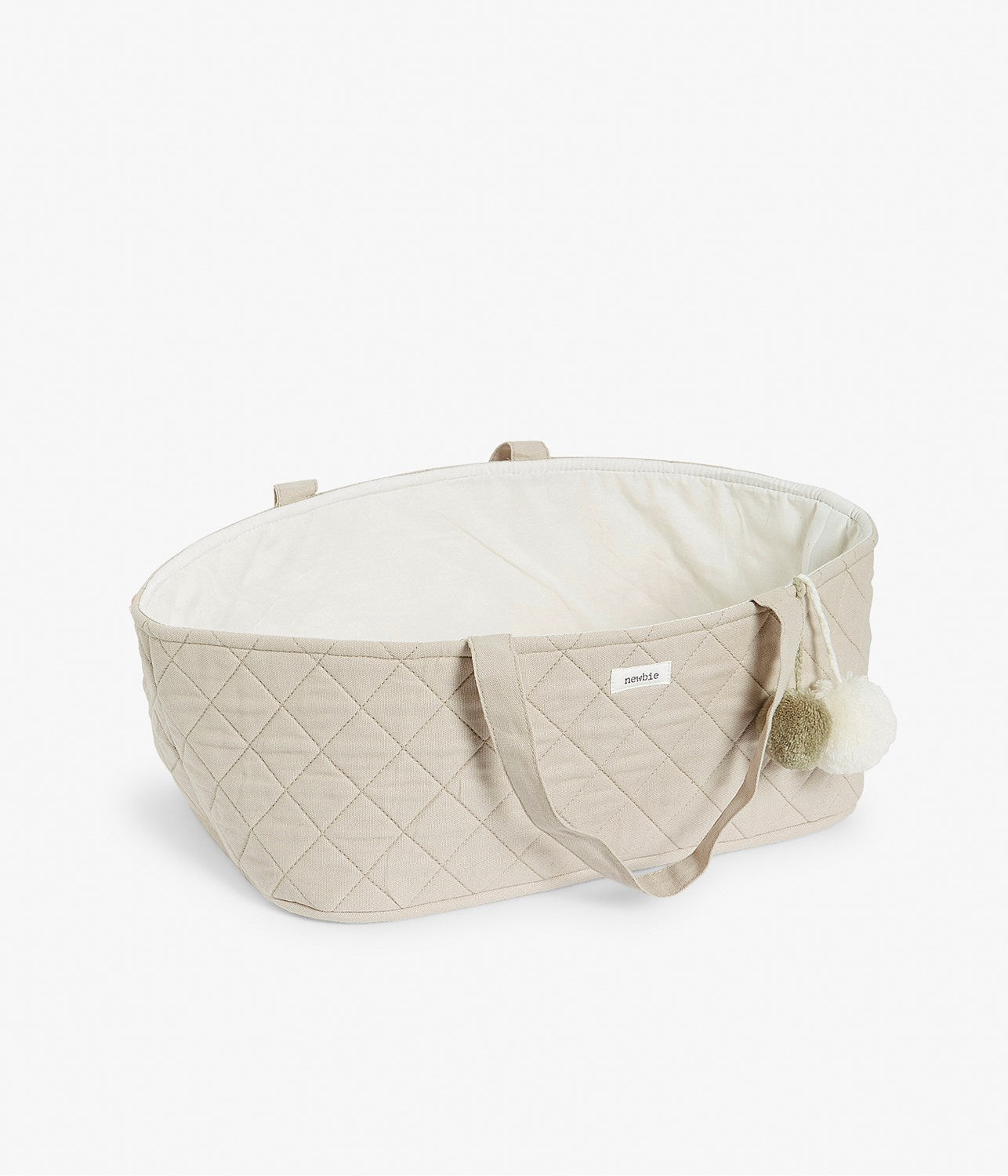 Beige basket for toys