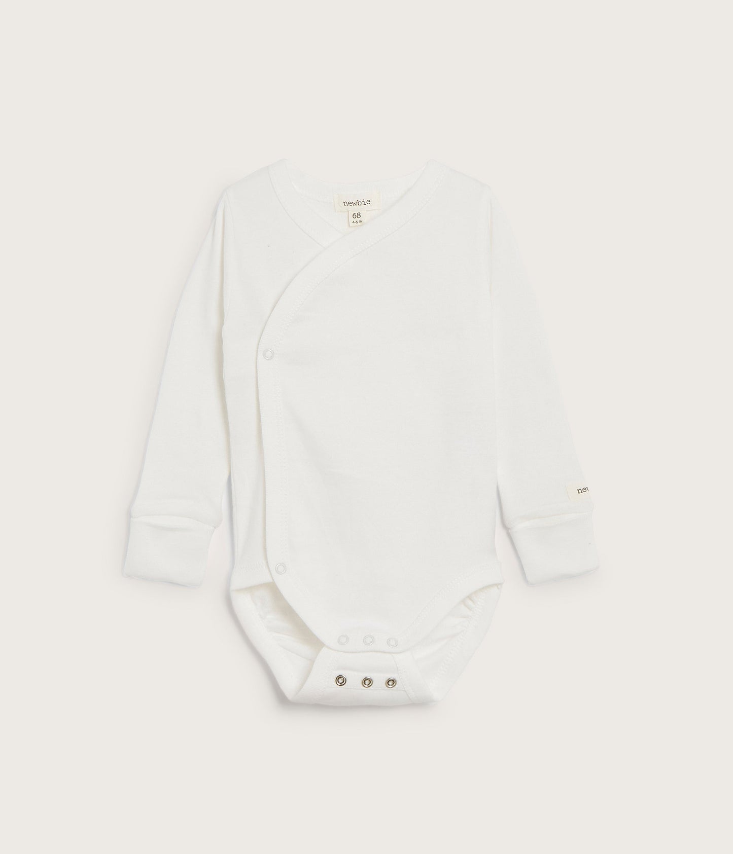 Baby white wrap bodysuit