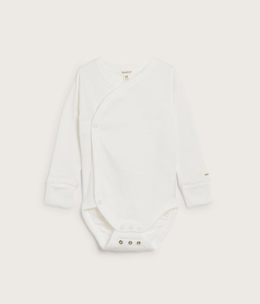 Baby white wrap bodysuit