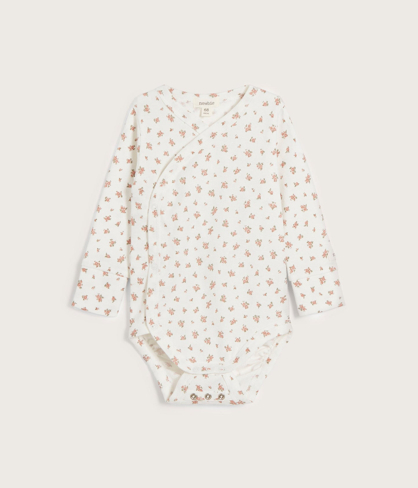 Baby white floral extender bodysuit