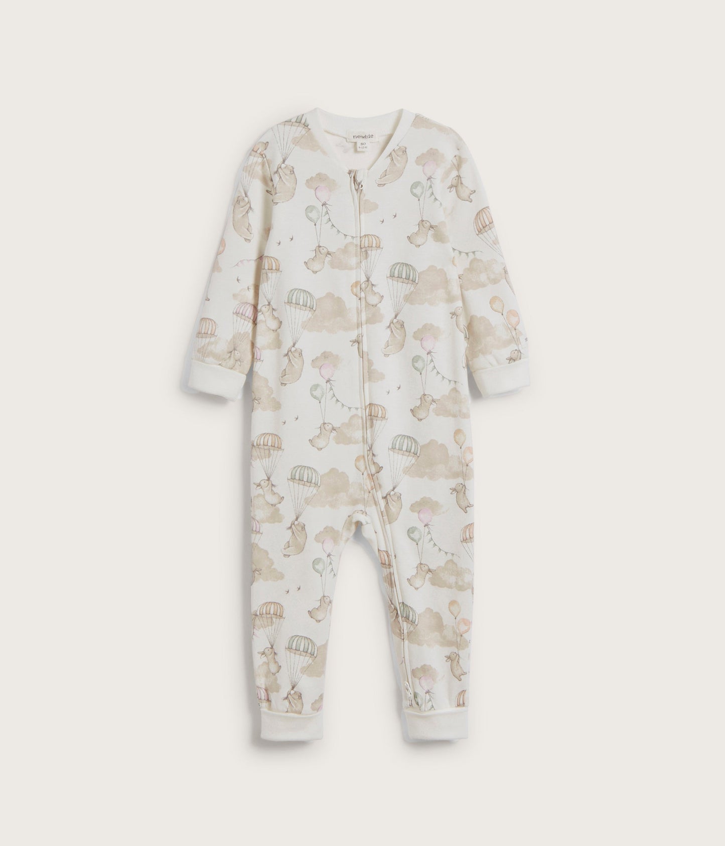 Baby bunny & bear balloon sleepsuit