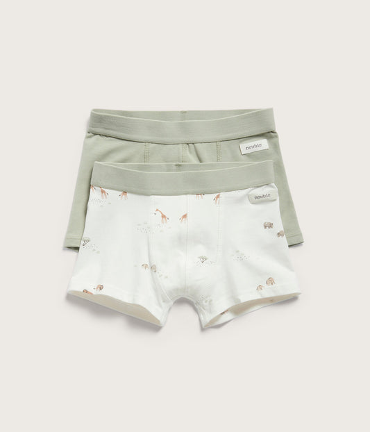 Kids green safari boxer briefs 2pk