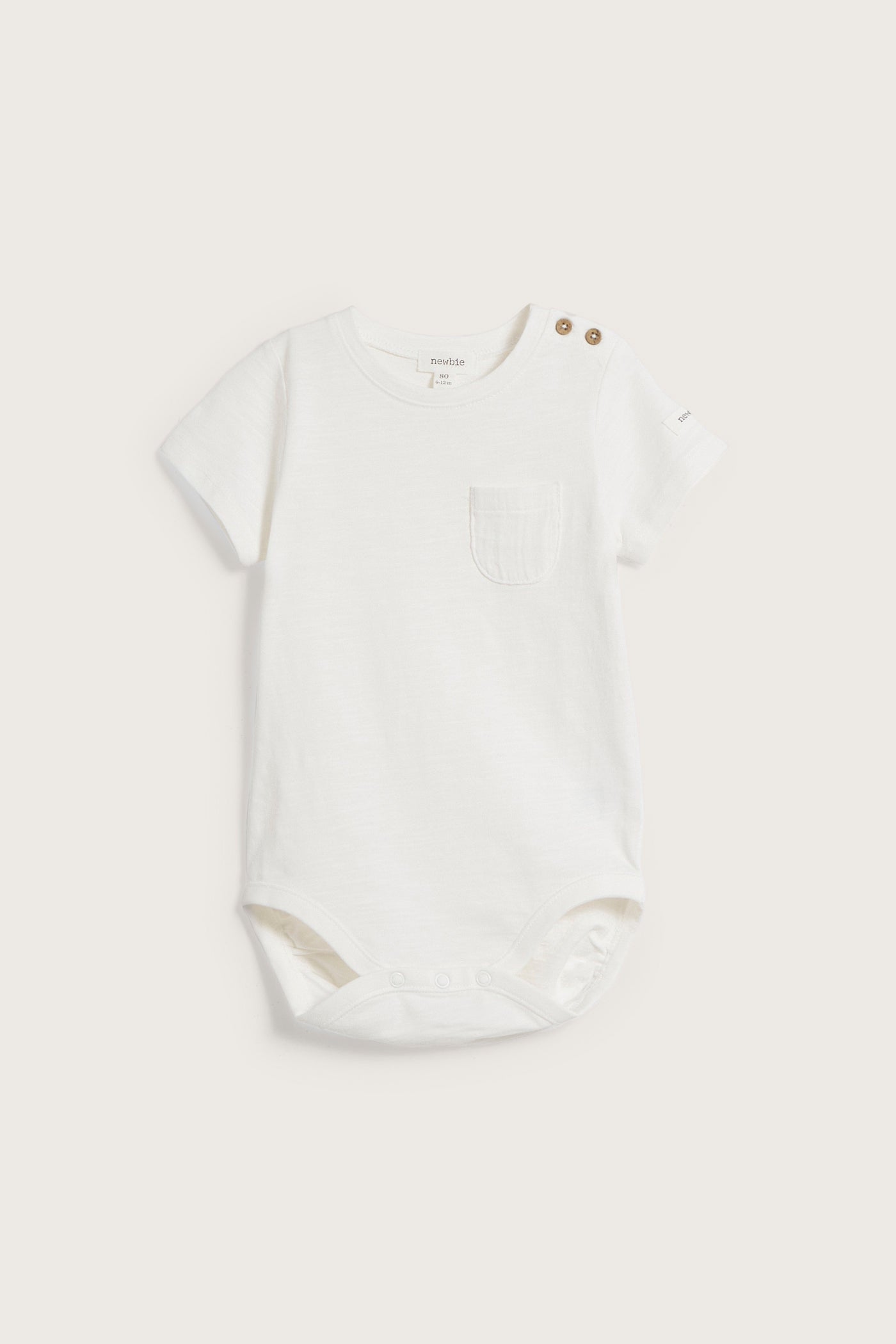 Baby white slub jersey bodysuit