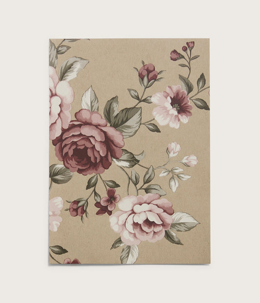 Nomi brown floral wallpaper sample