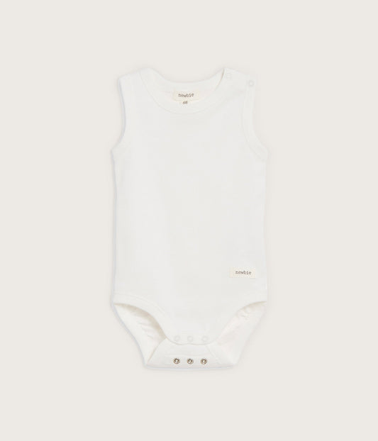 Baby white sleeveless bodysuit