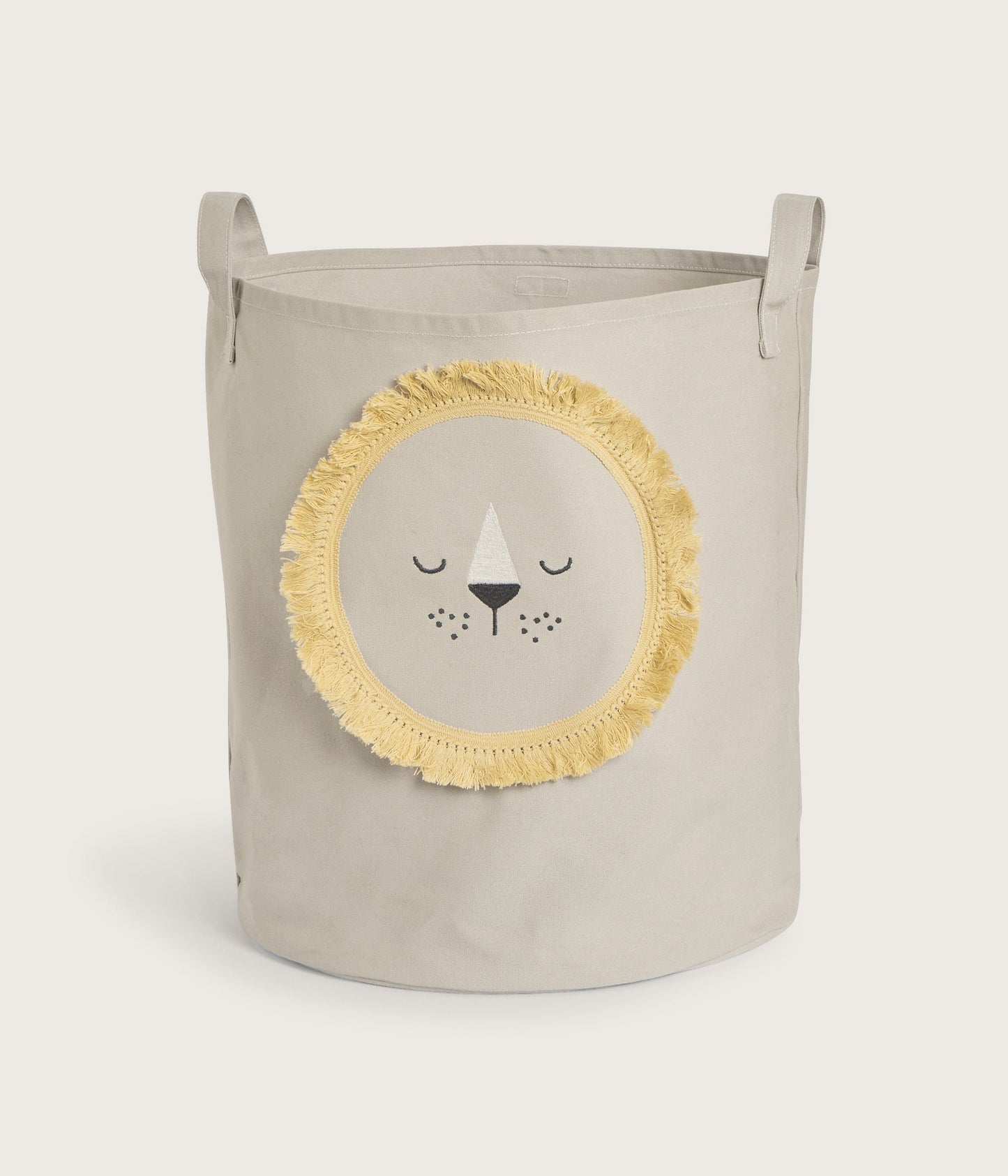 Canvas basket with animal face