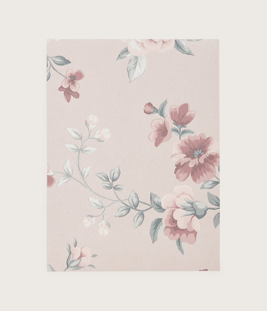 Nomi pink floral wallpaper sample