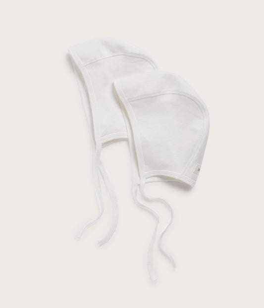 Baby white newborn hats 2pk